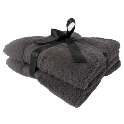 Eco Handdoek Dark Grey (set van 2)