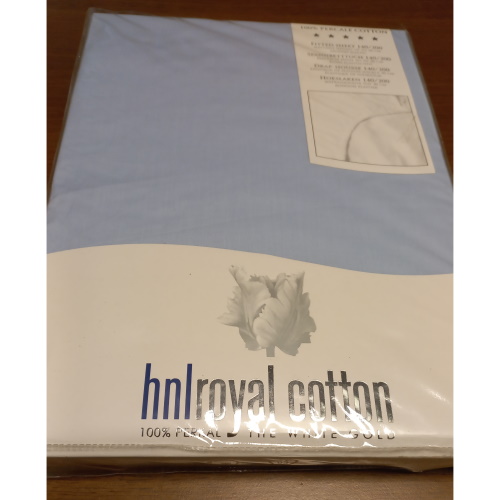 Heckett & Lane - Royal Cotton Hoeslaken 140x200 - Baby Blue - Percal Katoen