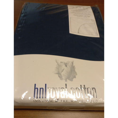 Heckett & Lane - Royal Cotton Hoeslaken 140x200 - Dark Denim - Percal Katoen